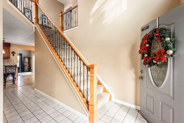 view of tiled entryway