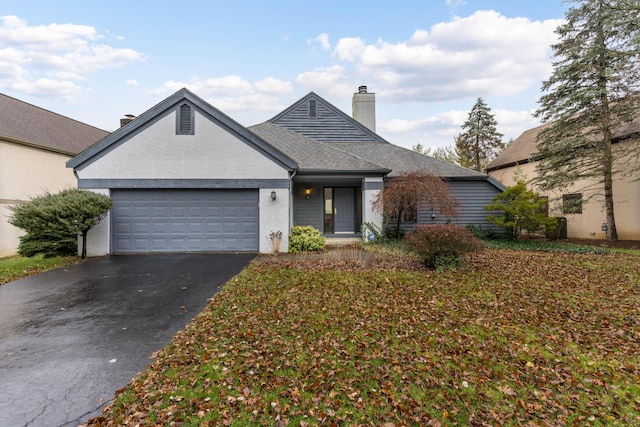 view of front facade featuring a garage