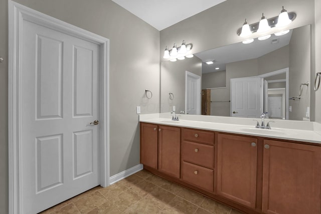 bathroom with vanity