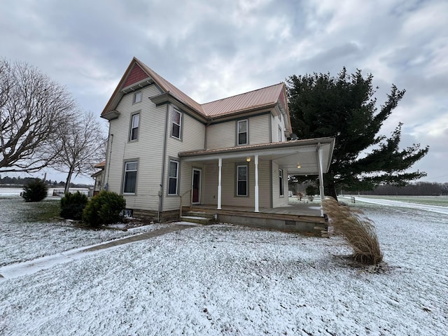 view of front facade with covered porch