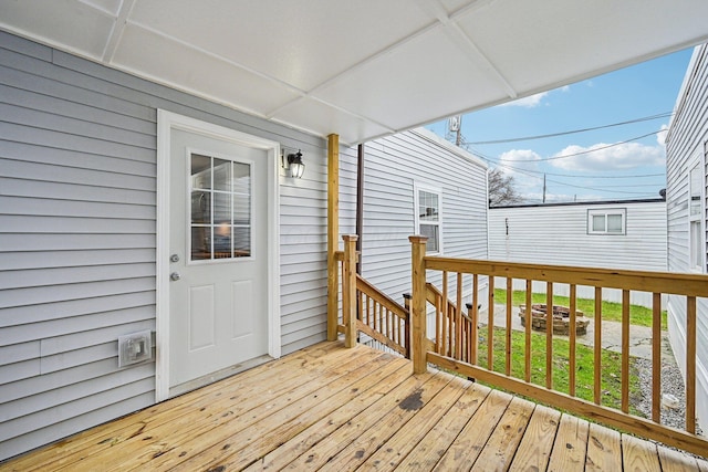 view of wooden deck