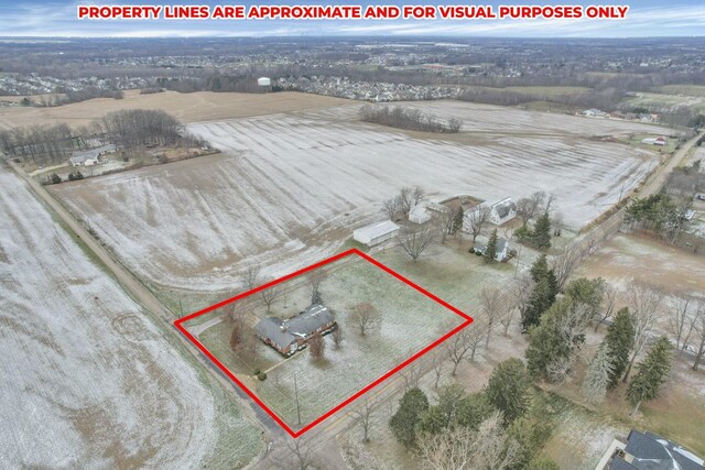 6015 Lithopolis Winchester Rd, Canal Winchester, OH 43110 - overview of rural landscape featuring property parcel outlined