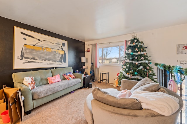 view of carpeted living room