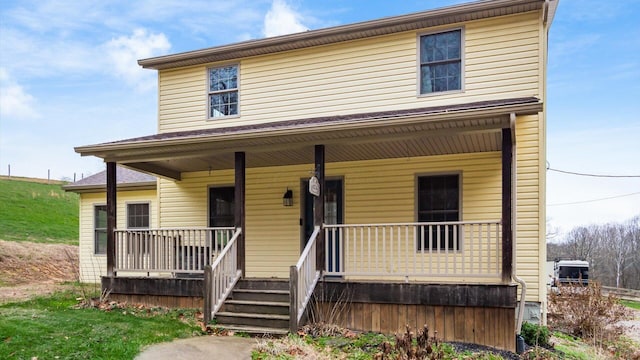 view of front facade with covered porch