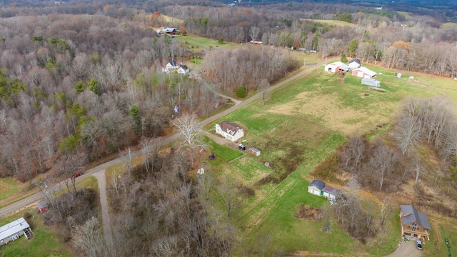 bird's eye view featuring a rural view