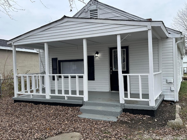 exterior space with covered porch