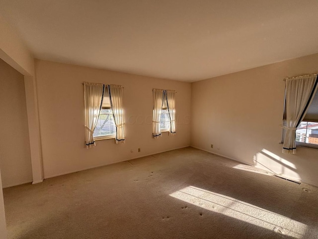 spare room with carpet and a healthy amount of sunlight