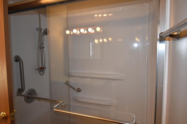 bathroom featuring walk in shower