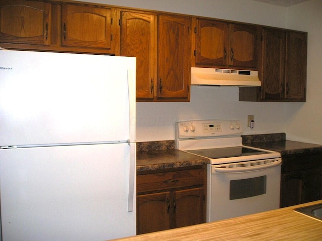 kitchen with white appliances