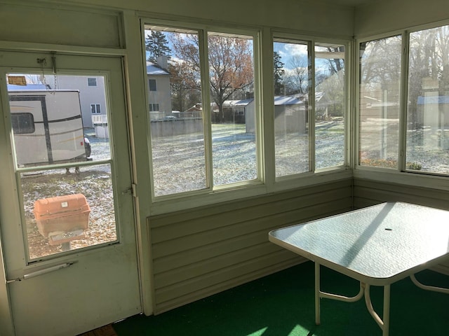 view of sunroom / solarium