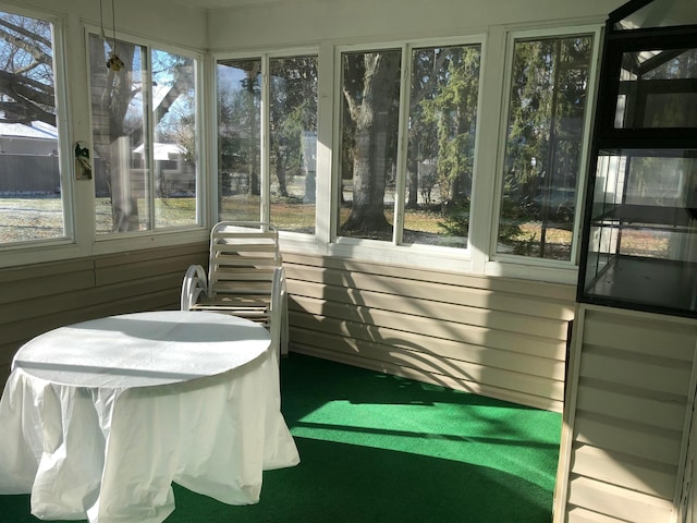 view of sunroom