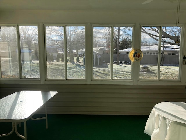 view of sunroom