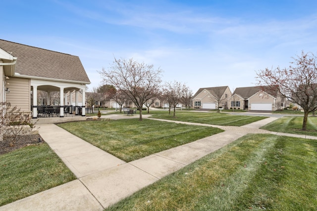 view of yard with a porch