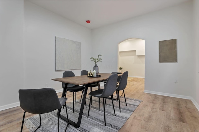 dining area featuring light hardwood / wood-style flooring