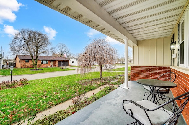 view of patio / terrace with a porch