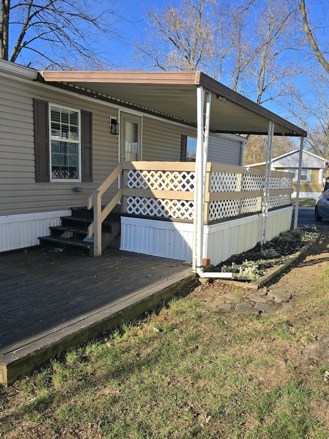 view of property exterior with covered porch