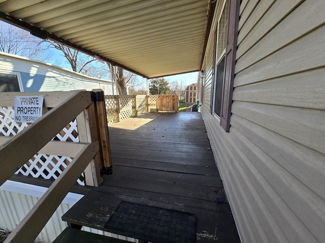 view of wooden terrace