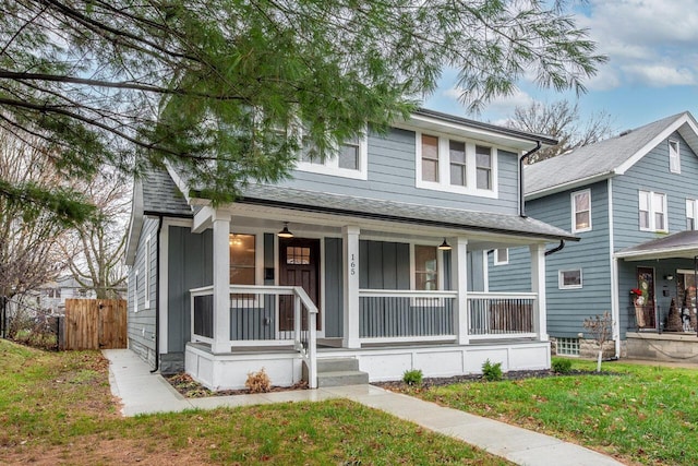 view of front of home with covered porch