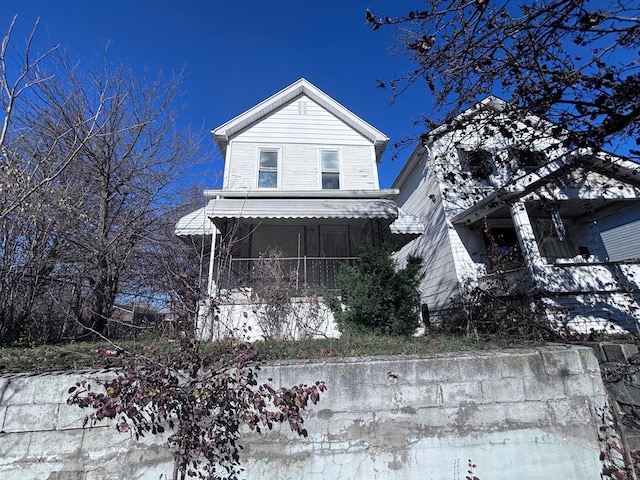 view of front of home with a porch