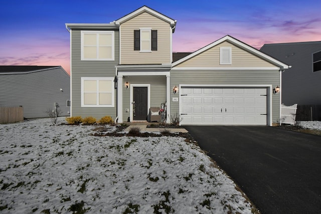 front facade featuring a garage