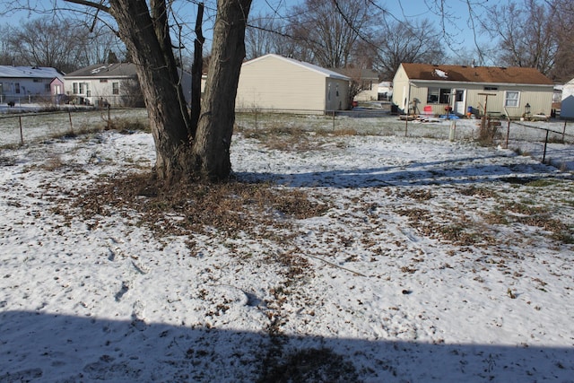 view of snowy yard