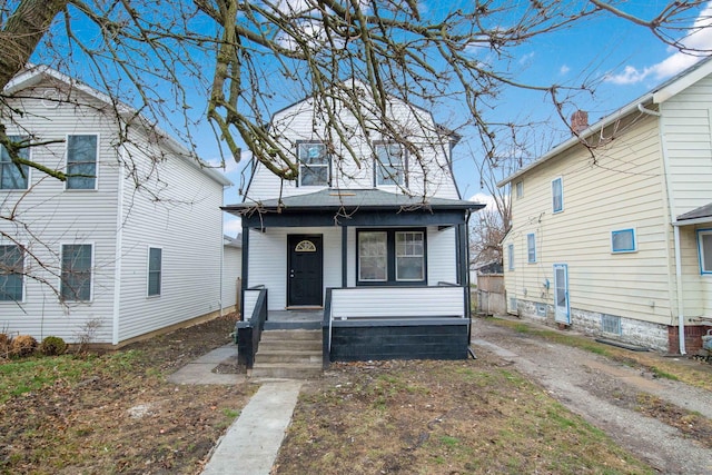 bungalow featuring covered porch