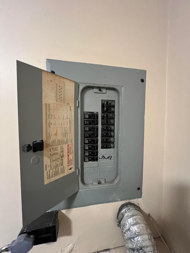 utility room with electric panel