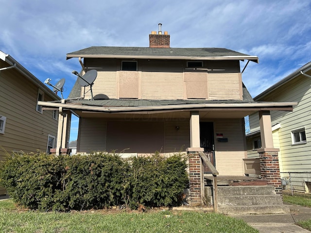 view of front of house featuring a porch