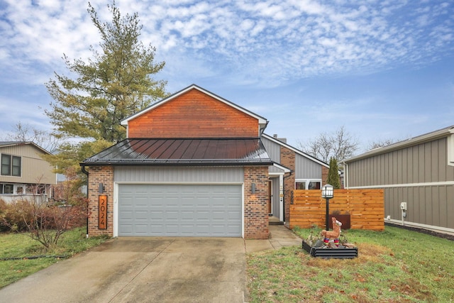 view of front of home featuring a garage