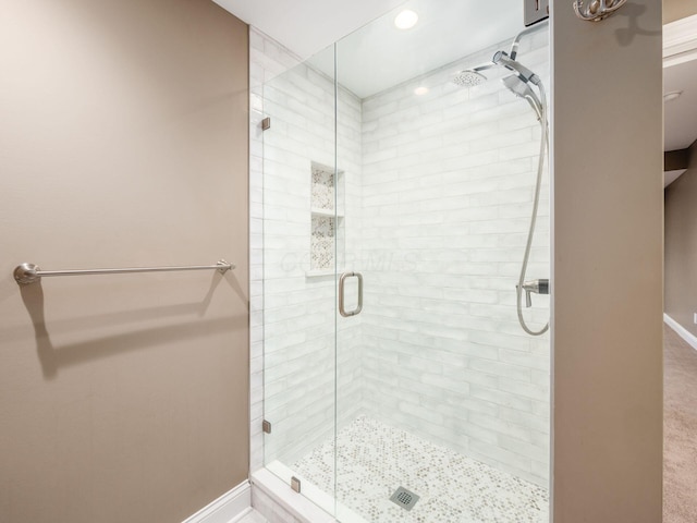 bathroom with walk in shower