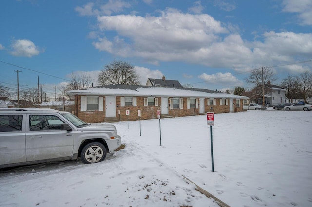 view of snowy exterior