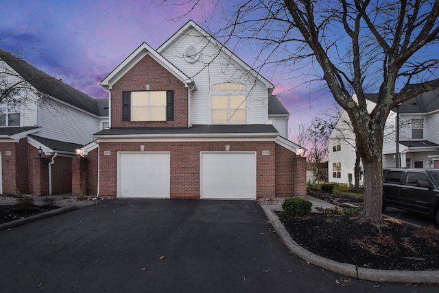 view of property featuring a garage