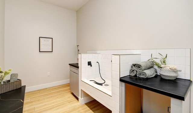 interior space featuring light wood-type flooring