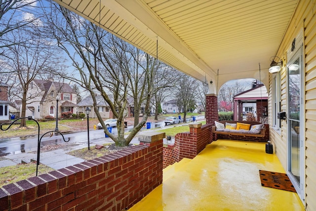 view of patio with a porch