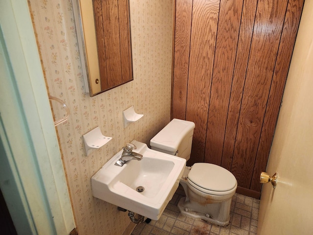 bathroom with toilet and sink