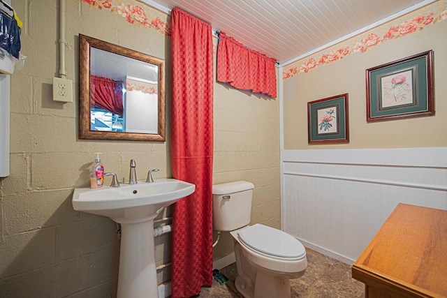 bathroom featuring toilet and sink