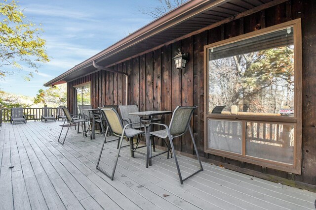 14485 Jack Run Rd, Rockbridge, OH 43149 - wooden deck featuring outdoor dining space
