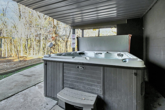 14485 Jack Run Rd, Rockbridge, OH 43149 - view of patio / terrace with a hot tub