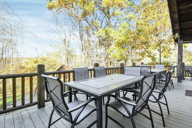 14485 Jack Run Rd, Rockbridge, OH 43149 - deck with outdoor dining area