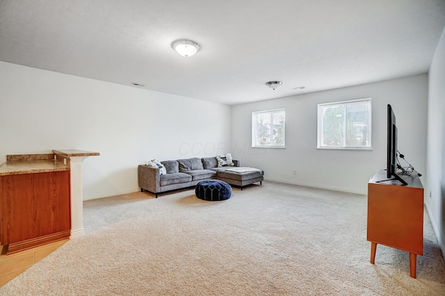 view of carpeted living room