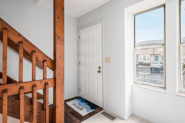 foyer entrance featuring light hardwood / wood-style flooring