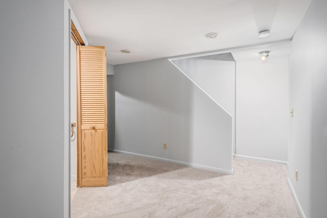 interior space with light colored carpet