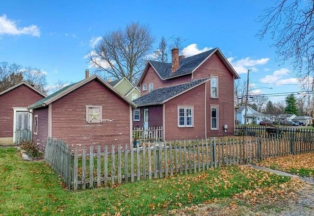 view of rear view of property