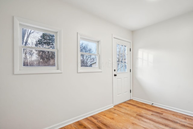 foyer with hardwood / wood-style floors