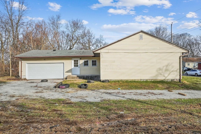 view of home's exterior featuring a garage