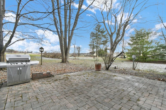 view of patio / terrace with a grill