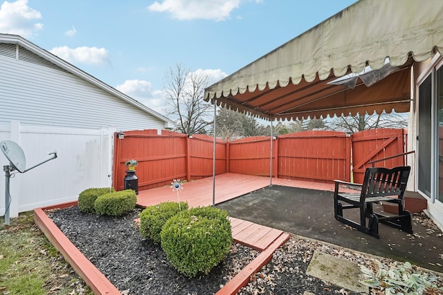 view of patio with a deck