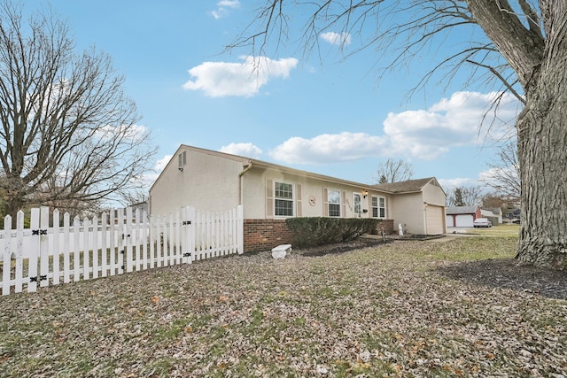 view of property exterior featuring a garage