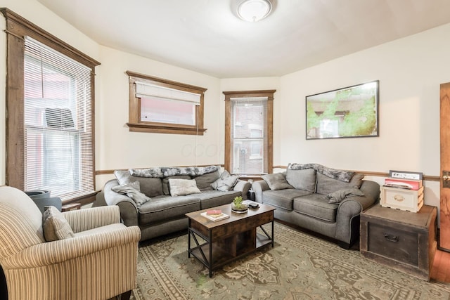 living room with a healthy amount of sunlight