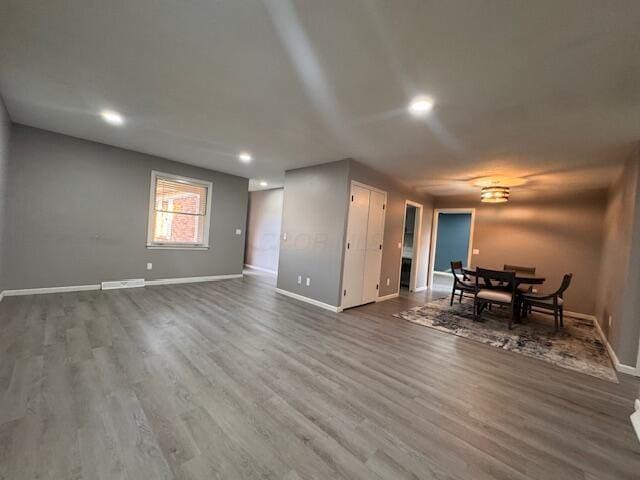 dining area featuring hardwood / wood-style flooring